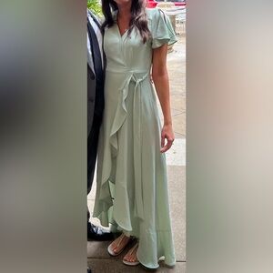 Sage green high-low maxi dress from Altar’d State